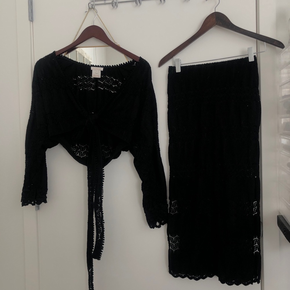 Crop top and skirt set